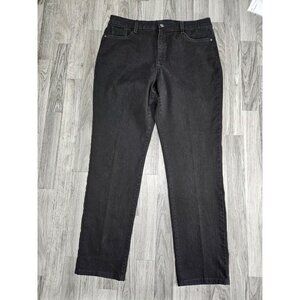 (3/$35) Bandolino Jeans Womens 14 Black Amy Straight Leg Stretch 5 Pocket Missy